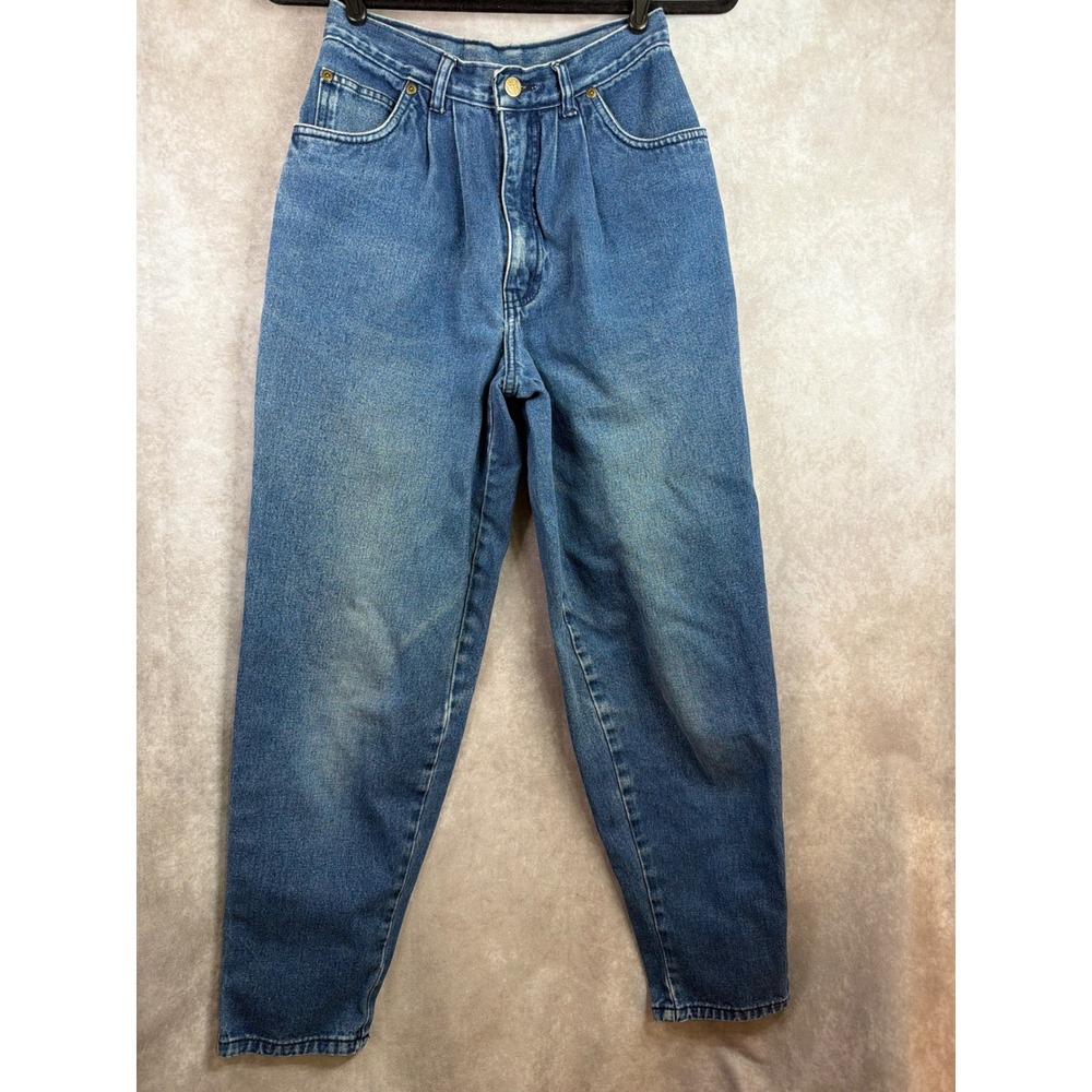 VTG 80/90s Jordache Mom Jeans Womens 9 Blue High‎ Waist Pleated Tapered 1164-51